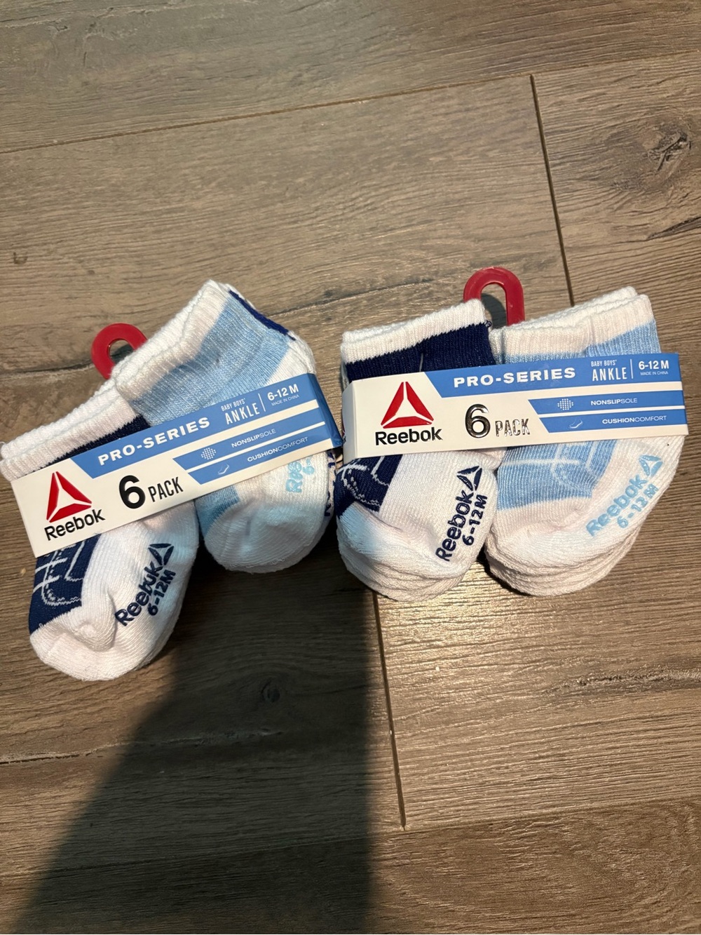 Baby Reebok 6Pk Lot Of 2  Total 12Socks 6-12M